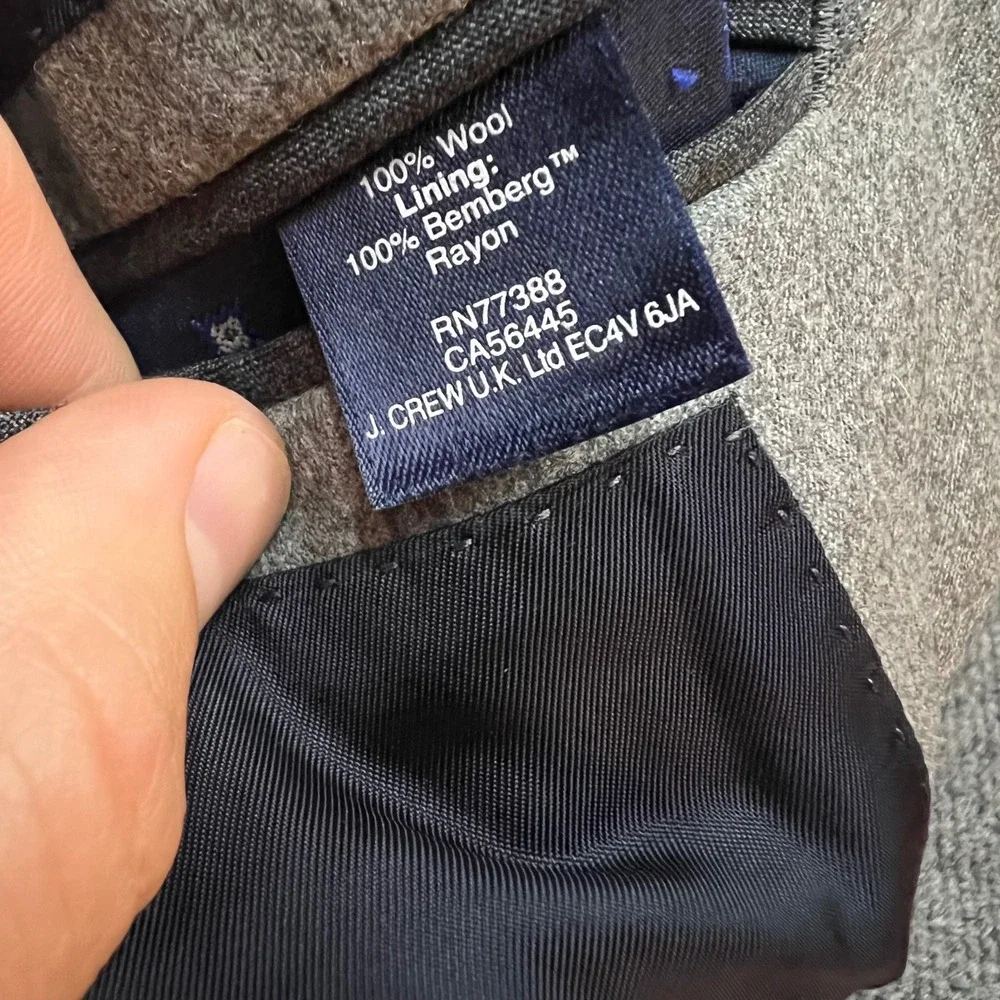 J.Crew Ludlow Blazer 36S Gray Vitale Barberis Canonico Wool Sport Coat Mens Suit
